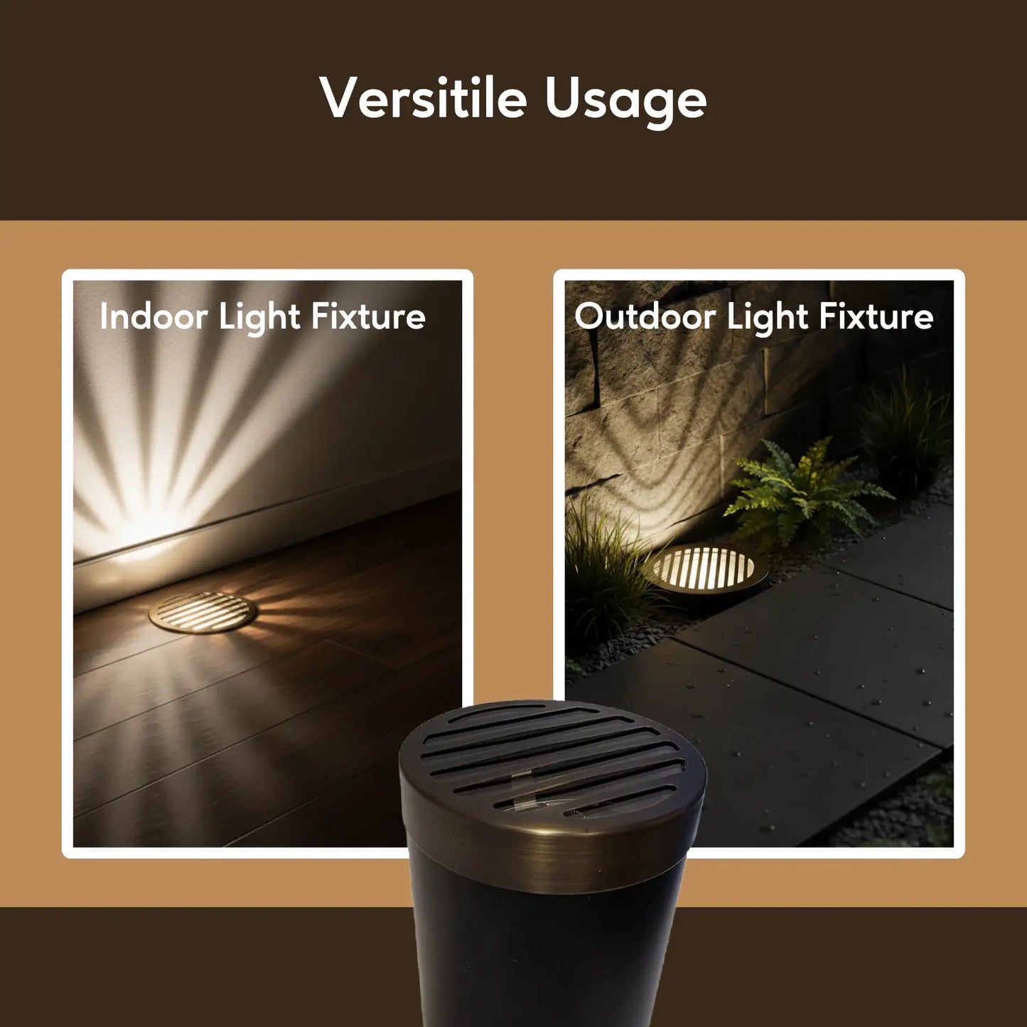 Solid Brass Louvered PAR36 In-ground Well Light Cover Kit - Louvered / Oil Rubbed Bronze - Well Light