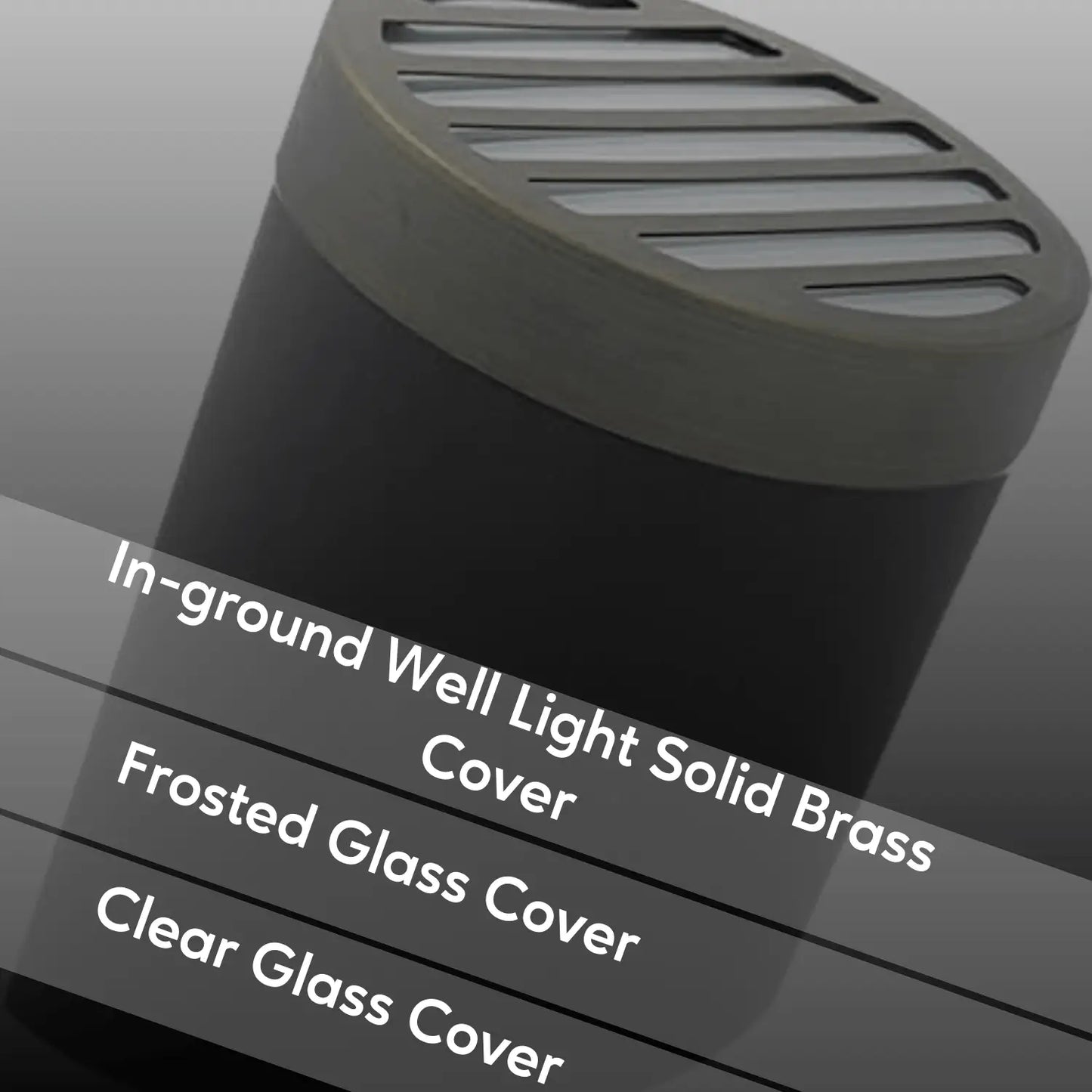 Solid Brass Louvered PAR36 In-ground Well Light Cover Kit - Louvered / Oil Rubbed Bronze - Well Light