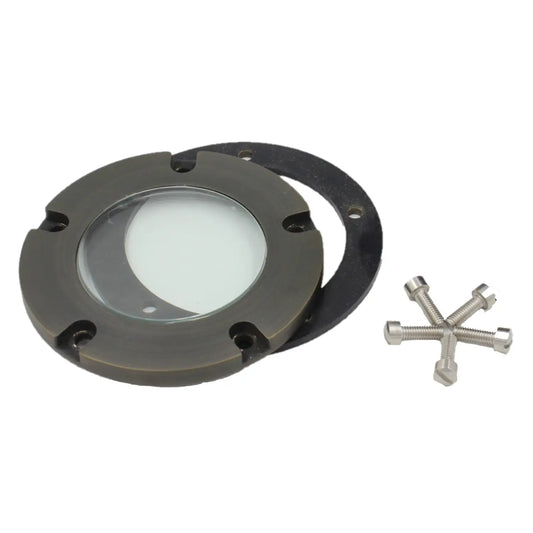 Solid Brass MR16 In-ground Well Light Cover Kit - Flat / Oil Rubbed Bronze - Well Light