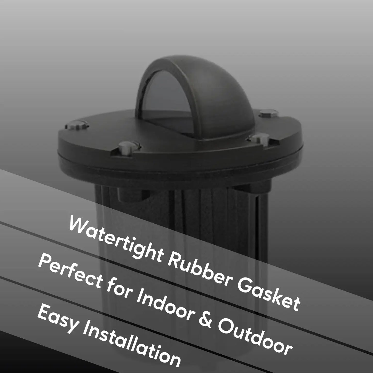 Solid Brass MR16 In-ground Well Light Cover Kit - Half Moon / Oil Rubbed Bronze - Well Light