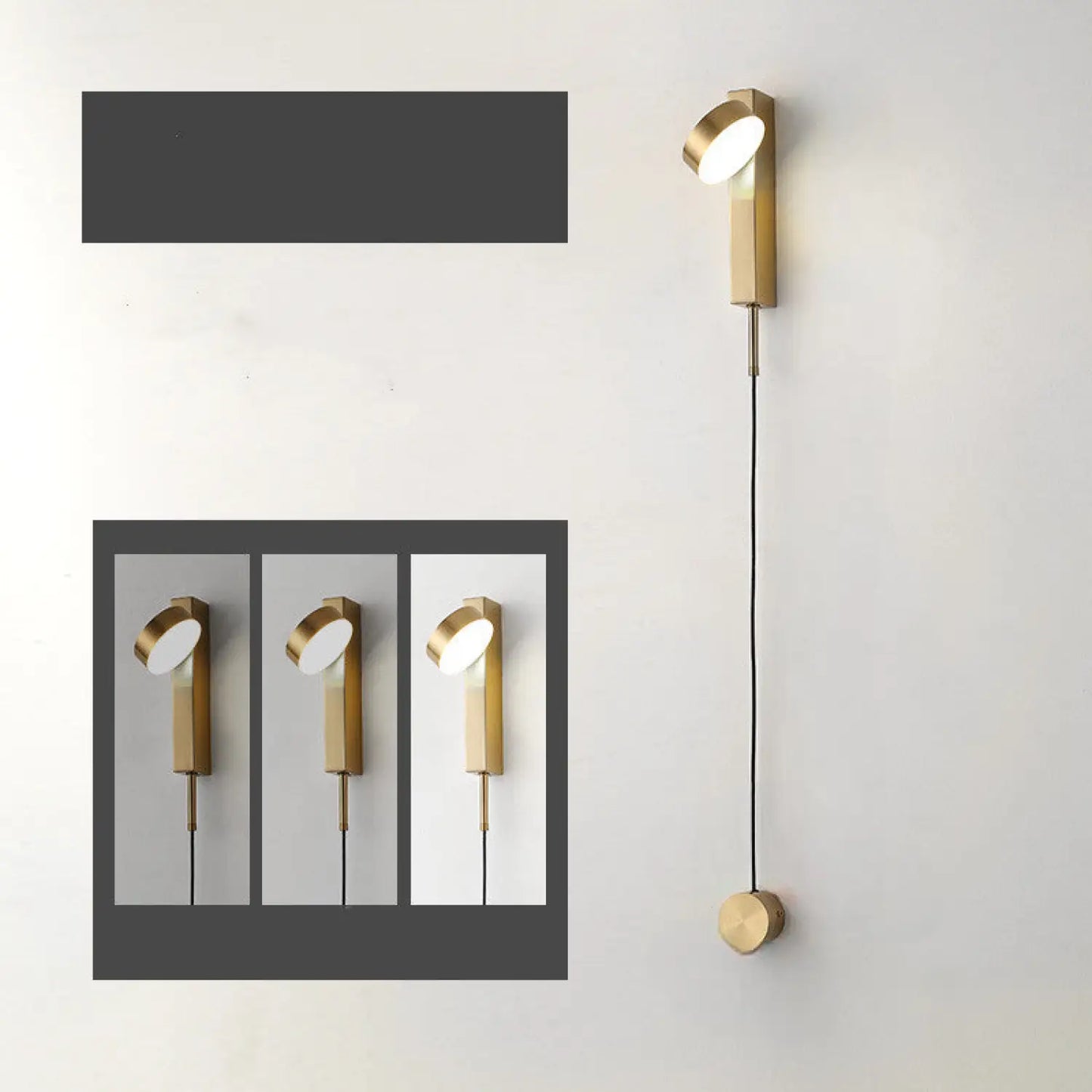 Stylish Wall Lamp for Bedroom with LED Rotating Design - Gold / White light - Wall Mount Fixture