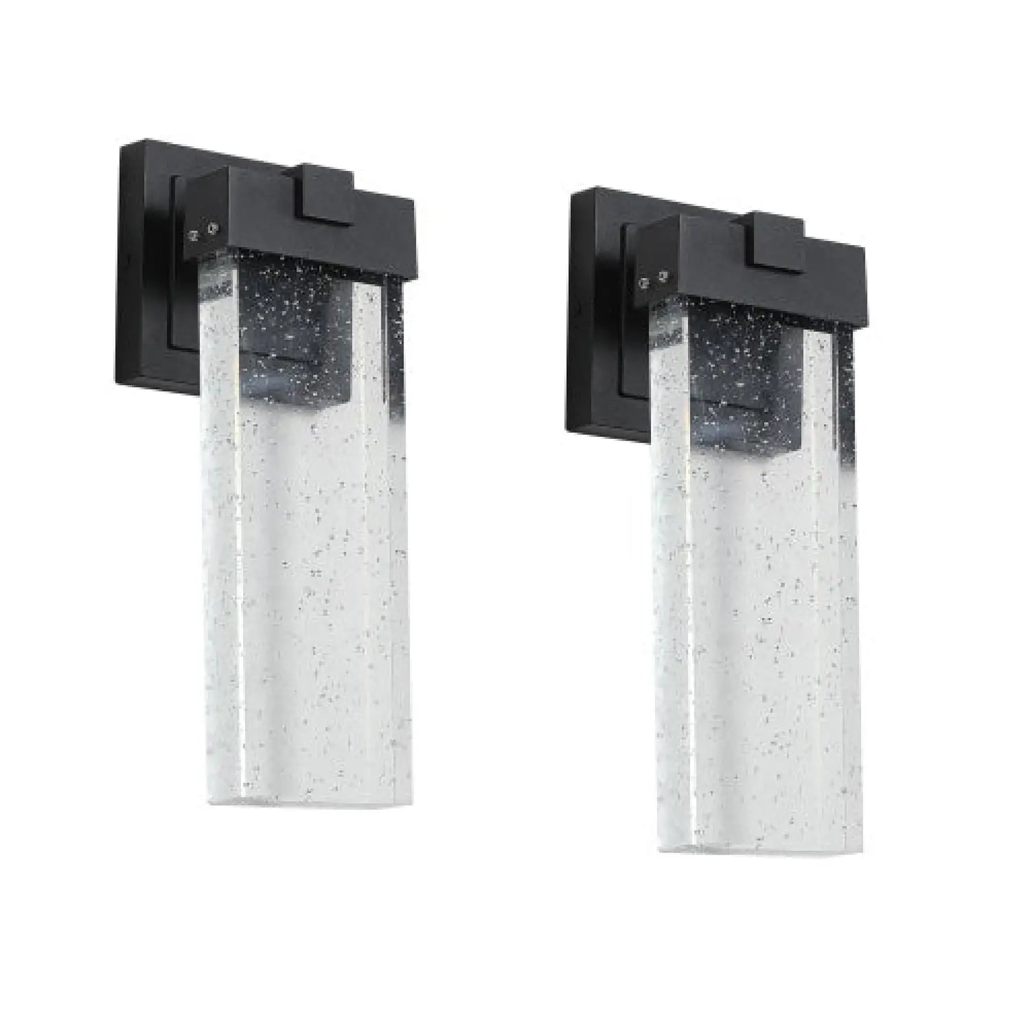 Transparent Crystal Wall Lights Fixtures with LED & Waterproof - Black - Wall Mount Fixture