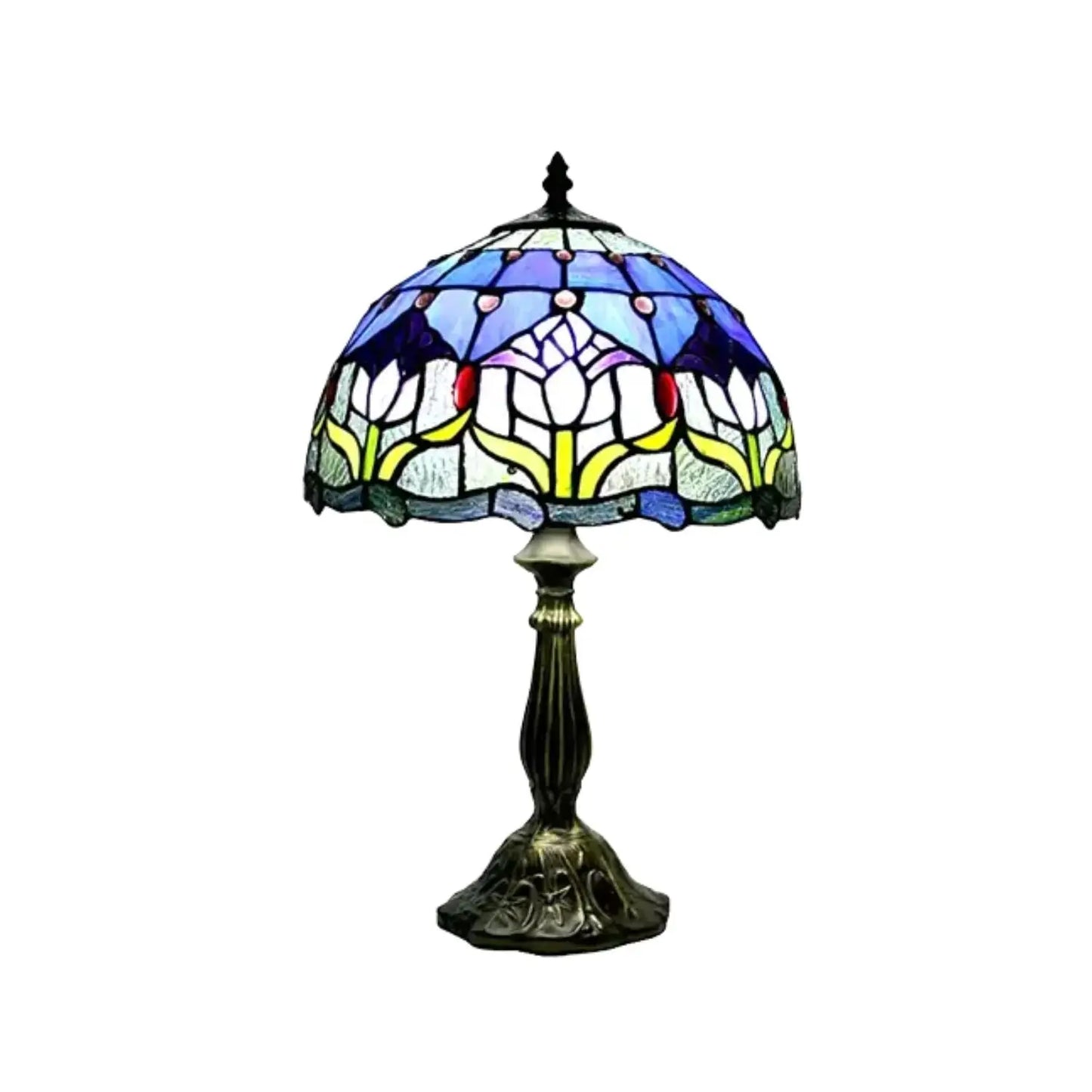Tulip Tiffany Glass Tabletop Lamp - No Bulb - Table Lamp
