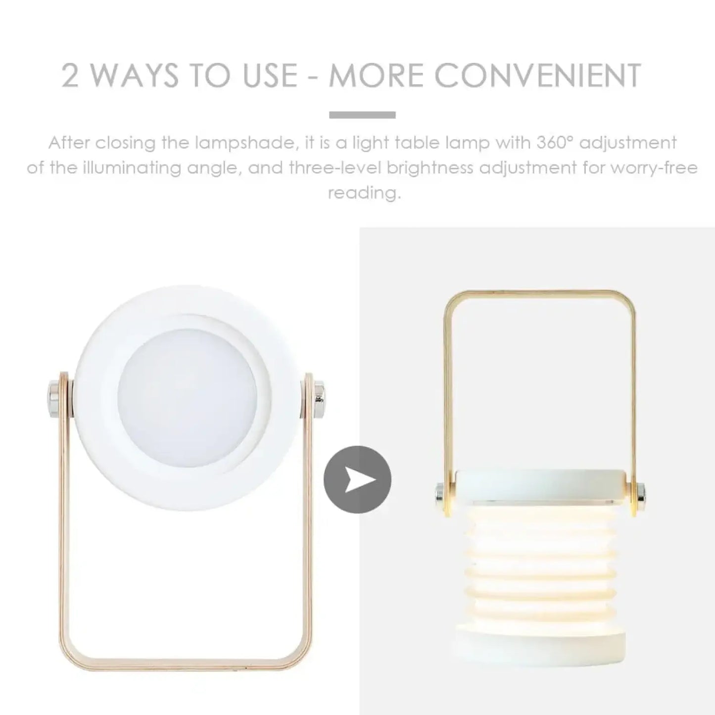 USB Rechargeable & Portable Lamp with Foldable LED Light Feature - portable lights