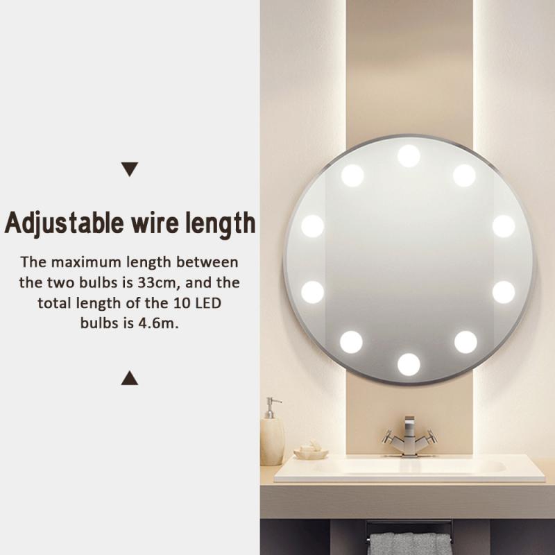 USB Touch Switch LED Mirror Light Bulb 12V Hanging Light