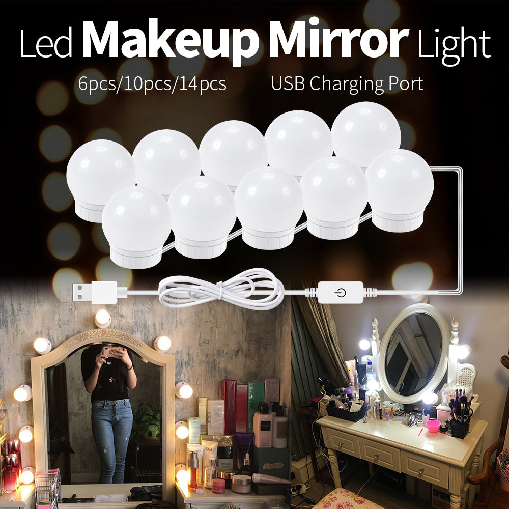 USB Touch Switch LED Mirror Light Bulb 12V Hanging Light