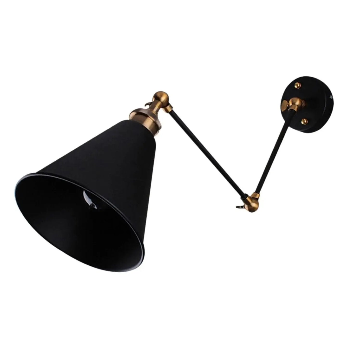 Vintage-Inspired Folding Wall Mounted Light Fixture Design - Black - 12V Hanging Light