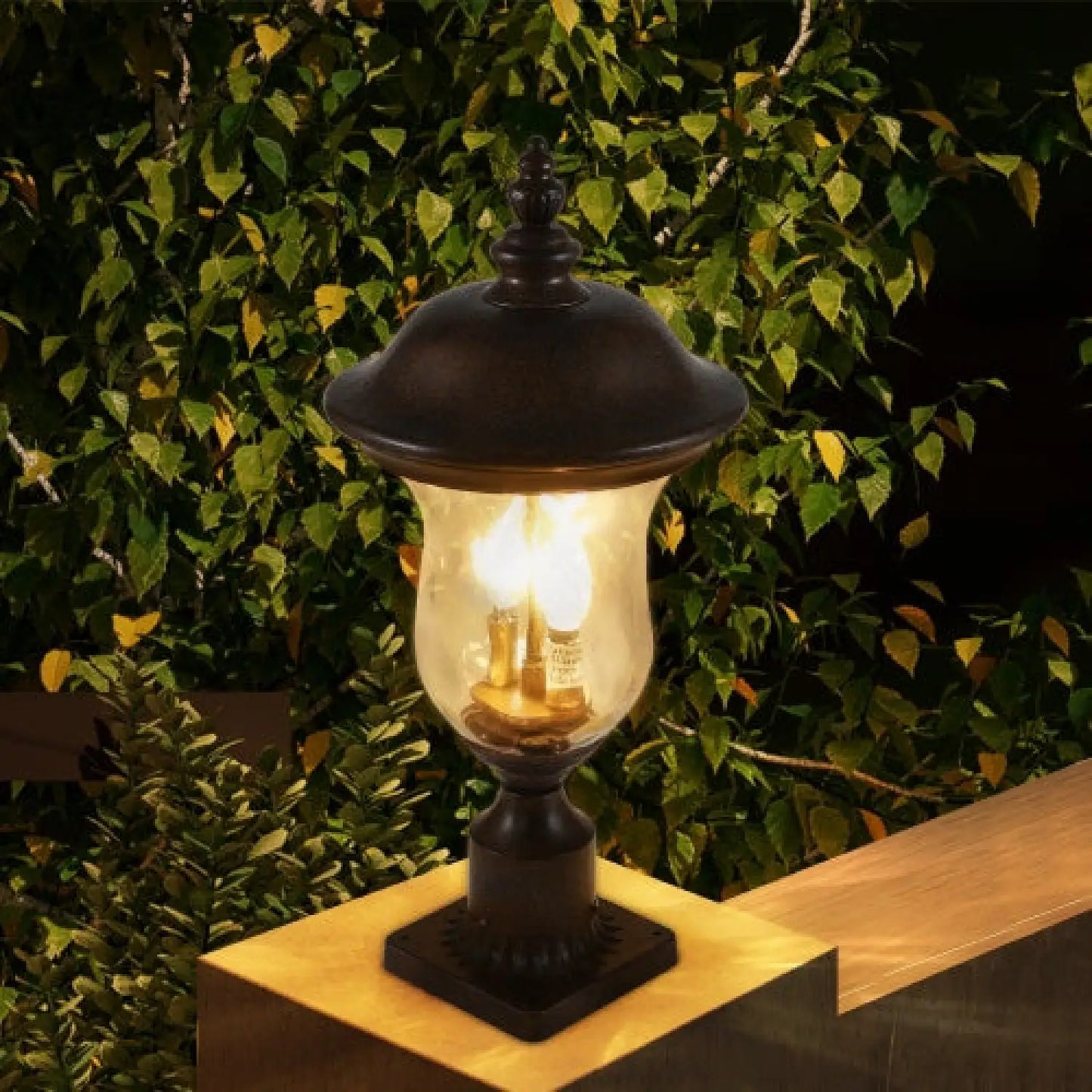 Vintage Outdoor Lights - Waterproof Garden Patio & Walkway Lamp - Brown - Light Fixture