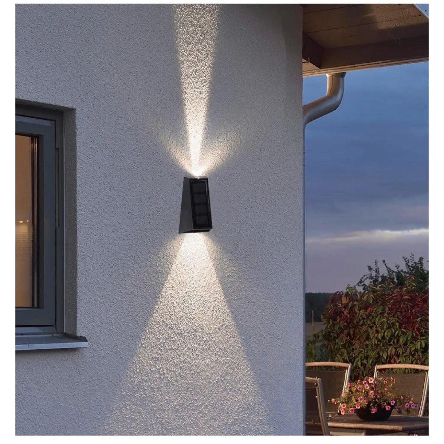 Wall-Mounted Solar Light for Outside Garden & Courtyard with Waterproof - Monochromatic yellow - Solar Light