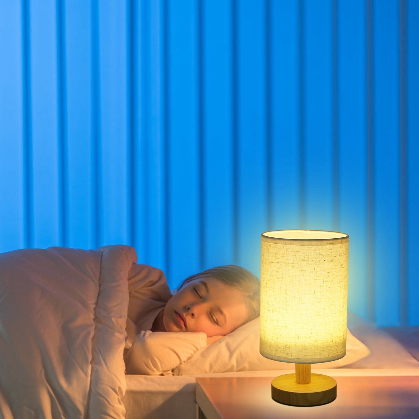 Warm White Bedside Lamp USB Plug Modern Bedroom Lamp Warm White 12V Hanging Light