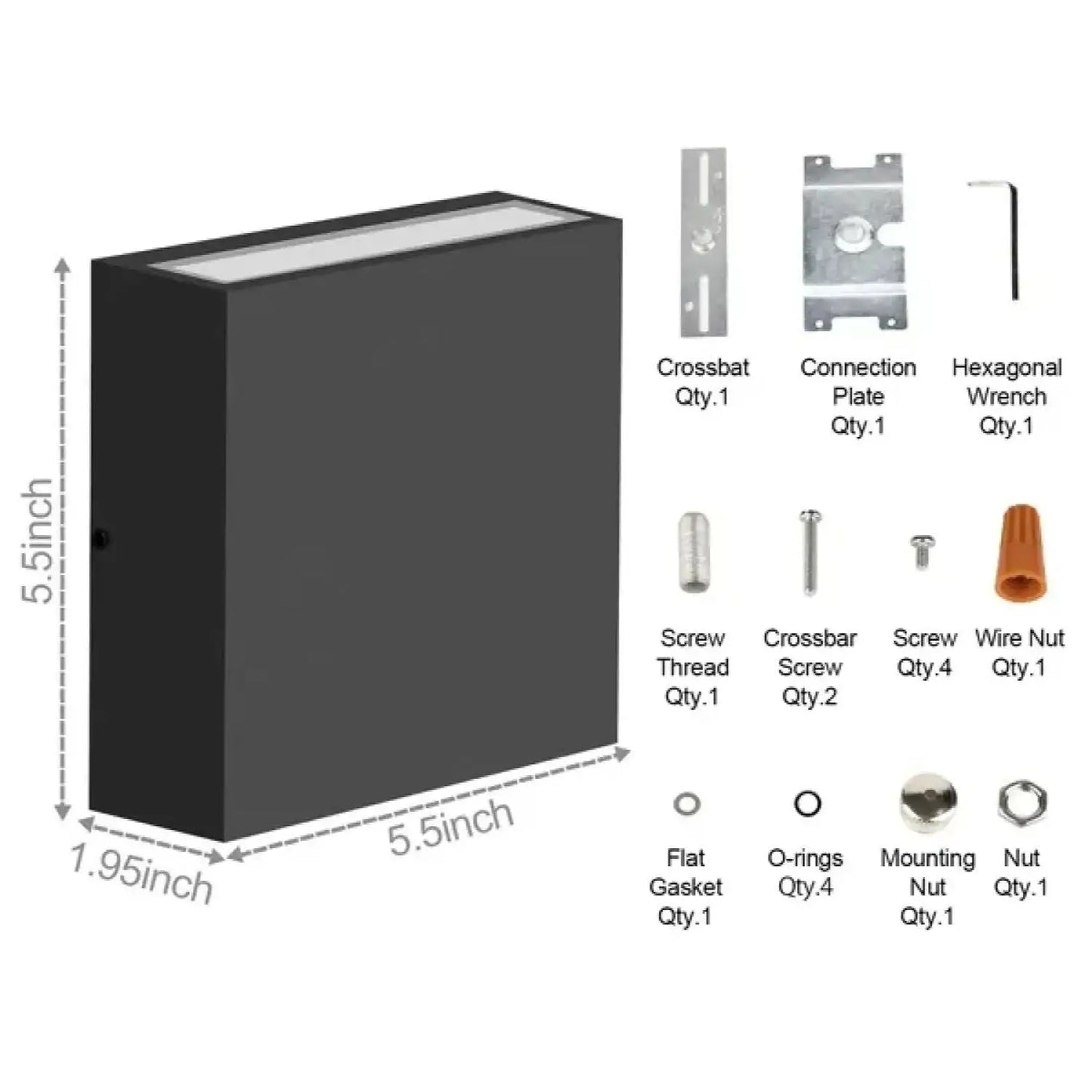 Waterproof Modern Outdoor Wall Sconce Aluminum LED for Up & Down Light - Outdoor Wall Lights