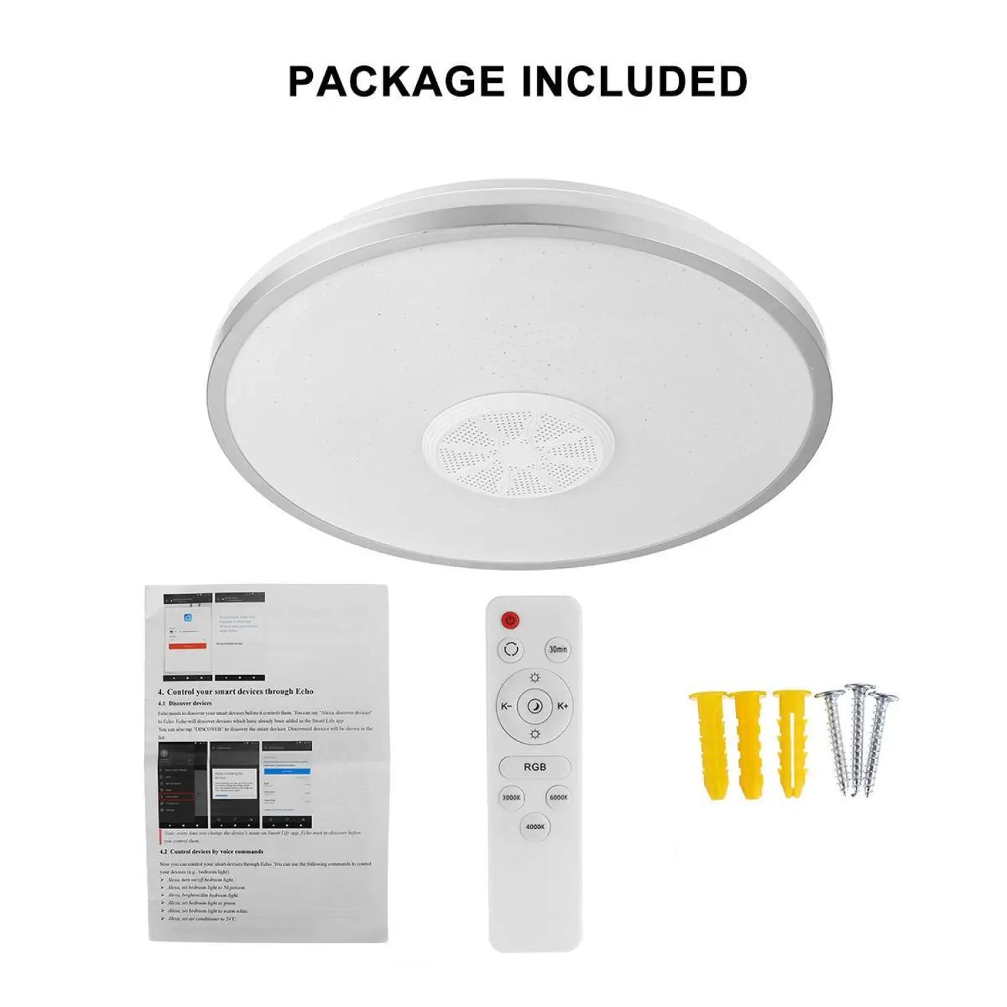 Graffiti WiFi smart Bluetooth ceiling lamp 34cm 12V Hanging Light