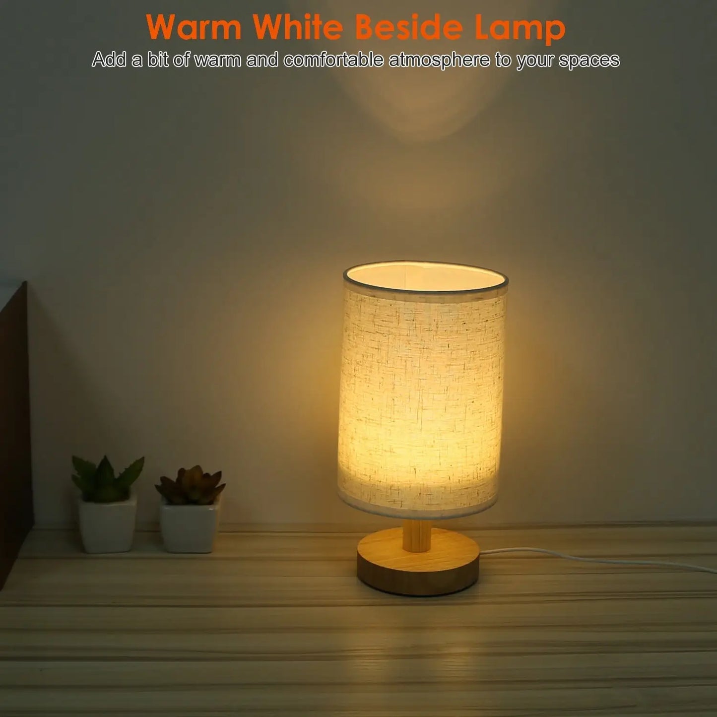 Warm White Bedside Lamp USB Plug Modern Bedroom Lamp Warm White 12V Hanging Light