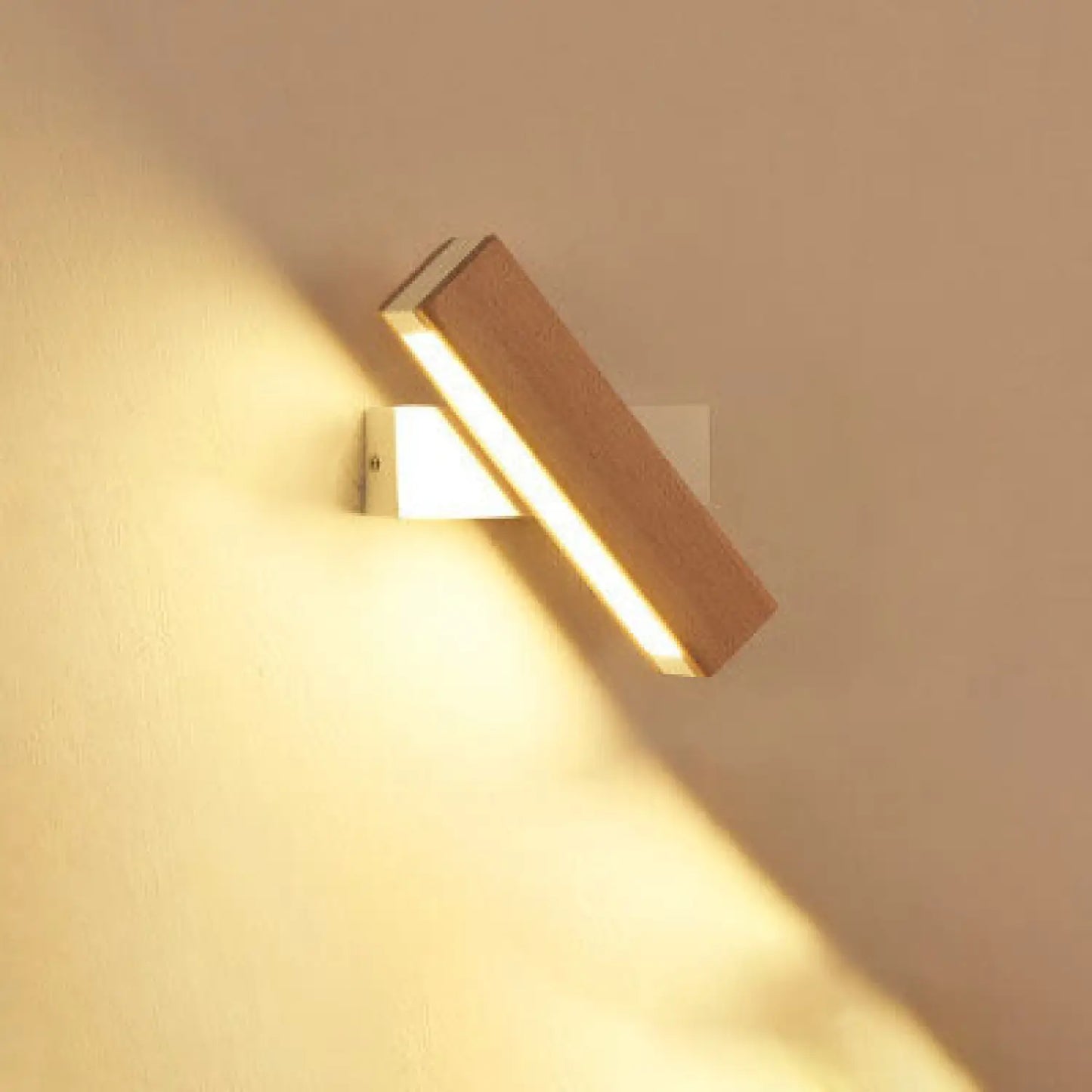 Wooden LED Wall Lamp Modern Adjustable Lighting Bar Restaurant Living Room Porch Wall Lamps Corridor Home Decor - C