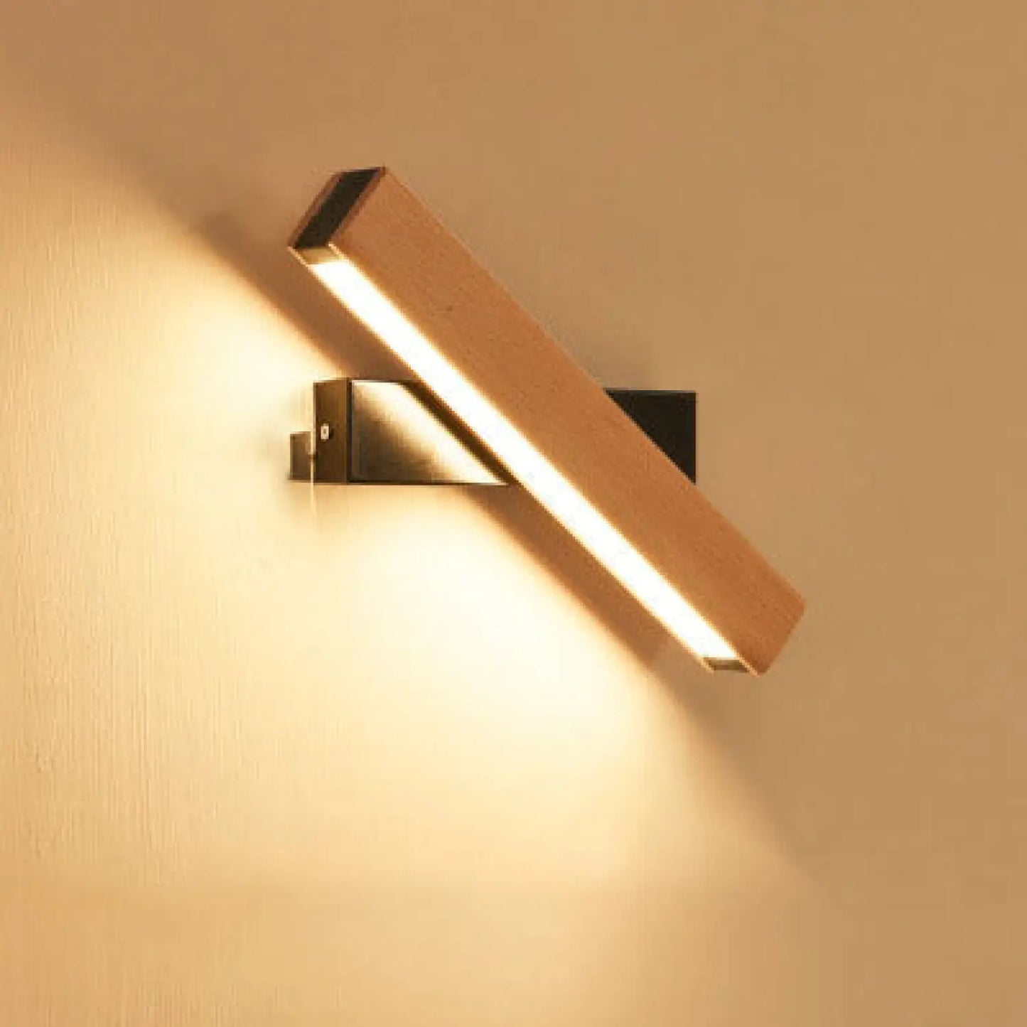 Wooden LED Wall Lamp Modern Adjustable Lighting Bar Restaurant Living Room Porch Wall Lamps Corridor Home Decor - E