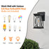 1-Pack Outdoor Light Lantern with Modern Crackled Glass for Exterior Purpose