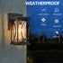 1-Pack Outdoor Light Lantern with Modern Crackled Glass for Exterior Purpose