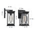 1-Pack Outdoor Light Lantern with Modern Crackled Glass for Exterior Purpose