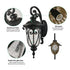 1-Pack Outdoor Wall Lantern with Vintage Design & Bubble Glass & Weatherproof - Wall Lights
