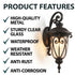 1-Pack Outdoor Wall Lantern with Vintage Design & Bubble Glass & Weatherproof - Wall Lights
