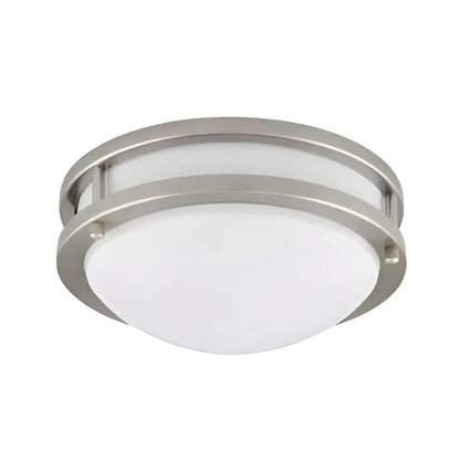 10’’ 15W Dimmable LED flush mount fixture | 3000K correlated color temperature - Brush Nickel / 30 Watt LED