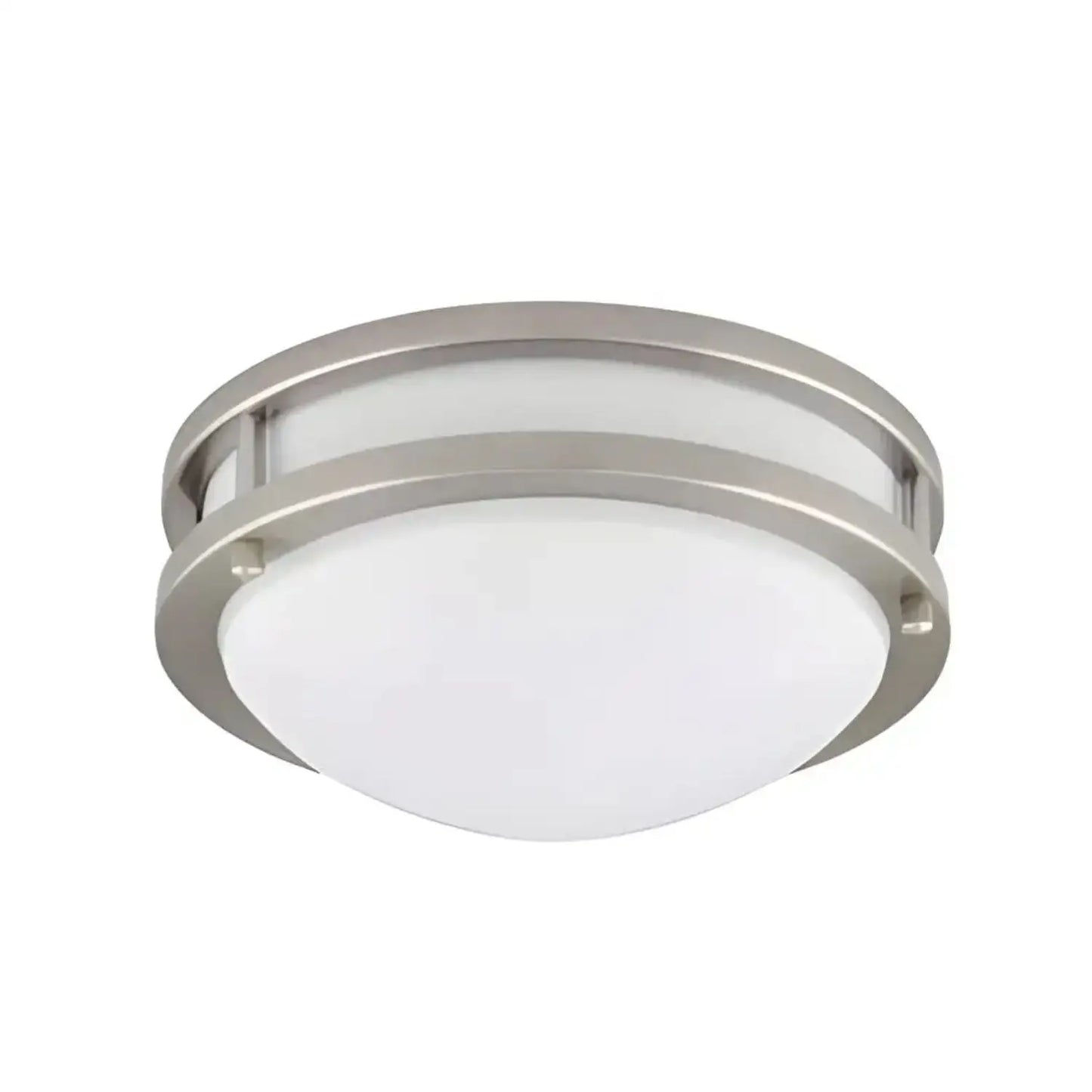 10’’ 15W Dimmable LED flush mount fixture | 4000K correlated color temperature - Brush Nickel / 15 Watt LED