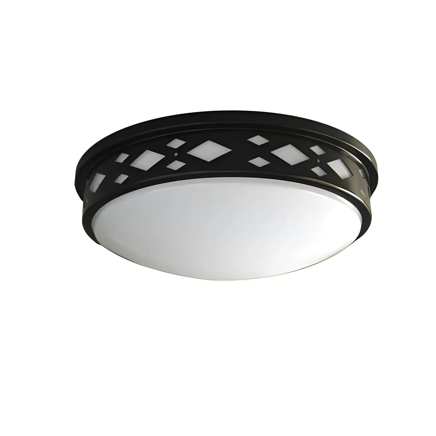 10’’ 15W LED Diamond Lattice Flush Mount | 3000K Correlated Color Temperature - Bronze / 15 Watt LED - Ceiling Light