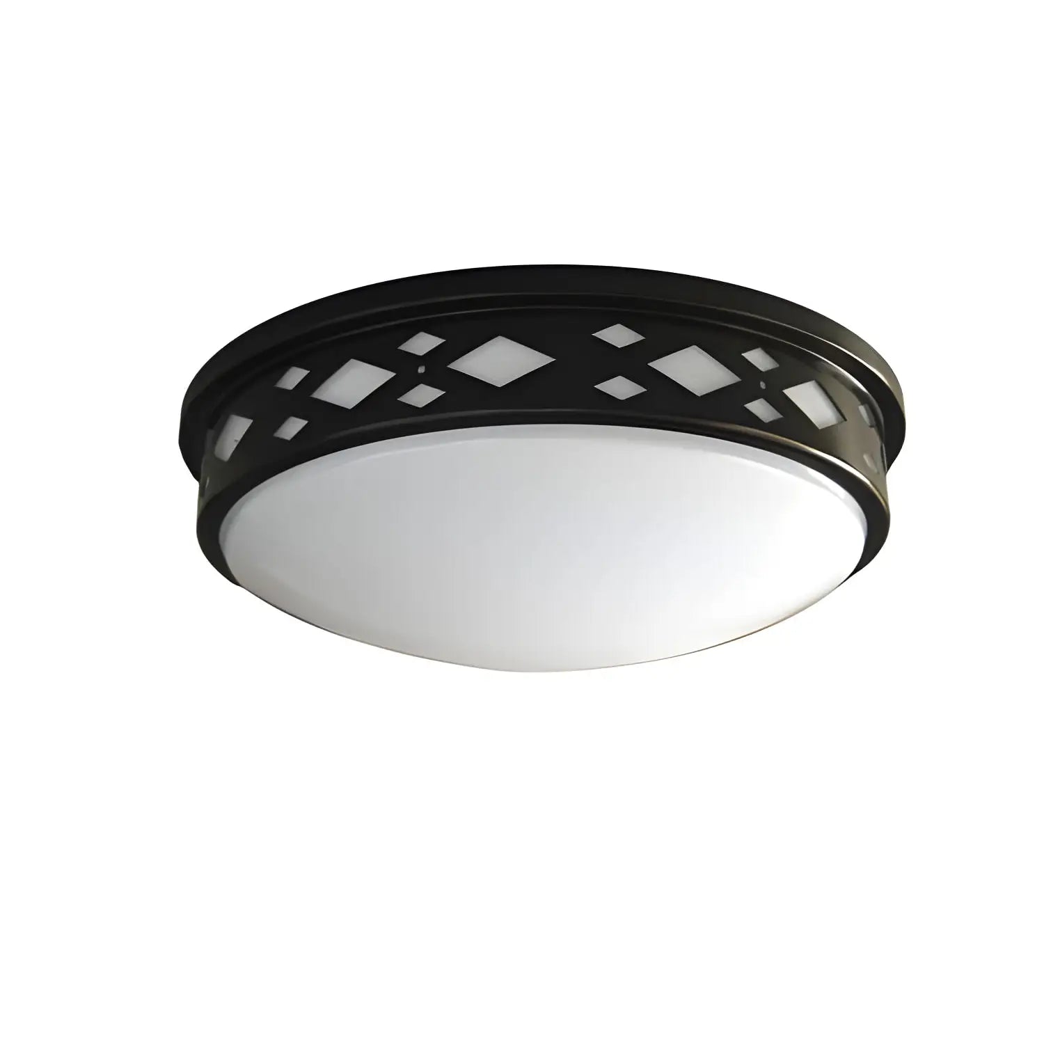 10’’ 15W LED Diamond Lattice Flush Mount | 3000K Correlated Color Temperature - Bronze / 15 Watt LED - Ceiling Light