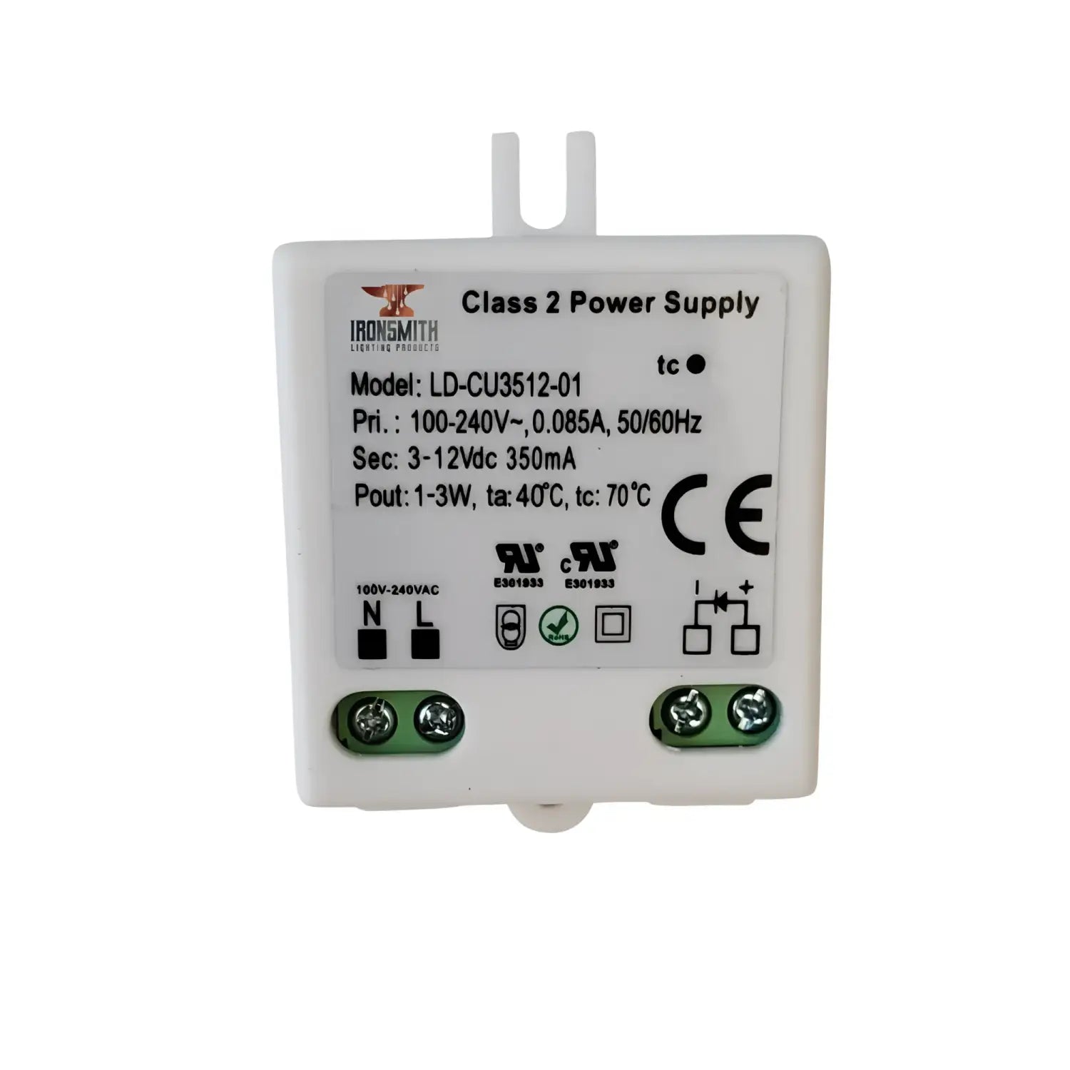 100-240V AC - 6-12V DC | 3W Constant Current LED Drivers - 100 Volts - 240 Volts / 3V - 12V / 3 Watt - LED Driver