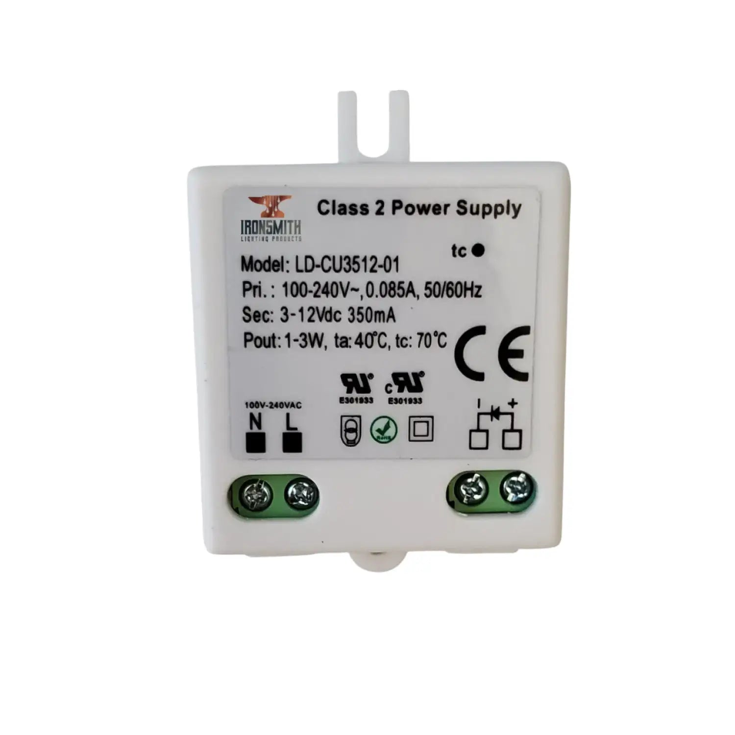 100-240 Volts AC - 6-12V DC | 3W Constant Current LED Driver - 100 Volts - 240 Volts / 3V - 12V / 3 Watt - LED Driver