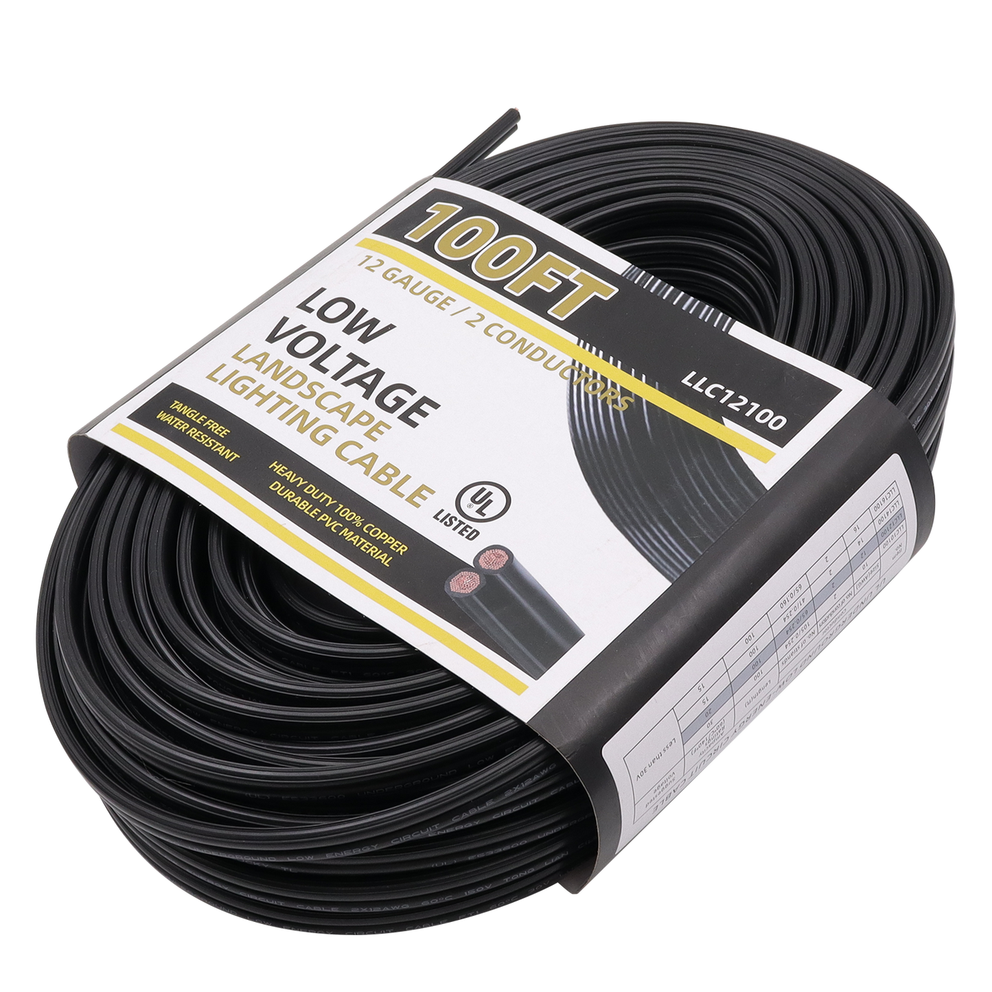 100 ft. ULECC 12AWG/2C Underground Cable for Landscape Lighting - Accessory