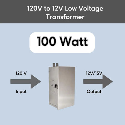 100W Multi-Tap Low Voltage Transformer | 12 - 15V - 120 Volt / 12 VOLT - 15 VOLT / 100 Watt - Landscape Transformers