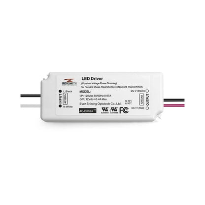 110-277 Volts AC - 24V DC | 12W Constant Voltage LED Driver with Dimming - 110 Volts - 277 Volts / 24V / 12 Watt - LED