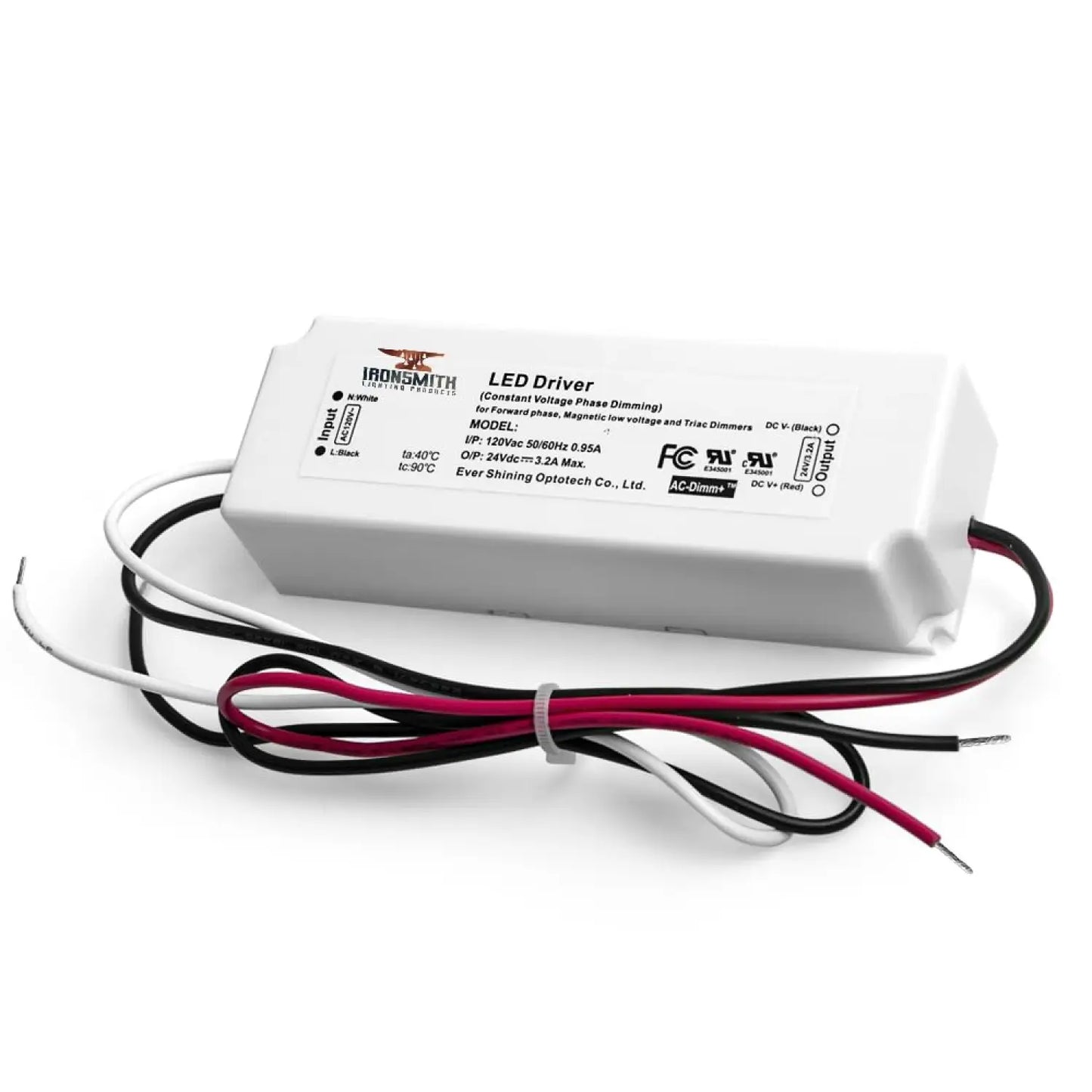 110-277 Volts AC - 24V DC | 12W Constant Voltage LED Driver with Dimming - 110 Volts - 277 Volts / 24V / 12 Watt - LED