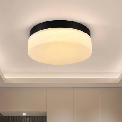 12’’ Ceiling Light LED with Round Design for Bedroom Living Room & Dining - Black - Ceiling Light