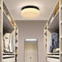 12’’ Ceiling Light LED with Round Design for Bedroom Living Room & Dining - Black - Ceiling Light