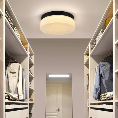 12’’ Ceiling Light LED with Round Design for Bedroom Living Room & Dining - Black - Ceiling Light