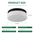 12’’ Ceiling Light LED with Round Design for Bedroom Living Room & Dining - Black - Ceiling Light