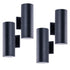 12in Outdoor Wall Lights 4Pack Cylinder Up Down Lights 60W 2700K Aluminum Exterior Wall Light Outdoor Light Fixture