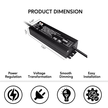 120V -24V DC 96W | LED Dimmable Driver with Triac - 120 Volts / 24V DC / 96 Watt - LED Driver