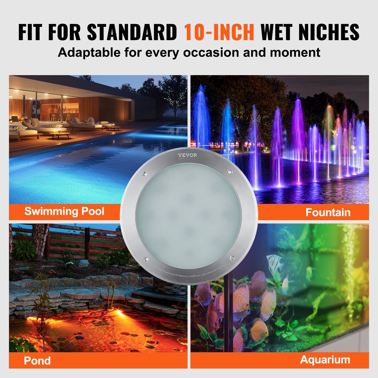 12V 40W LED Pool Lights with Remote Control & RGBW Color Changing Feature - Pool Light - 12V Hanging Light