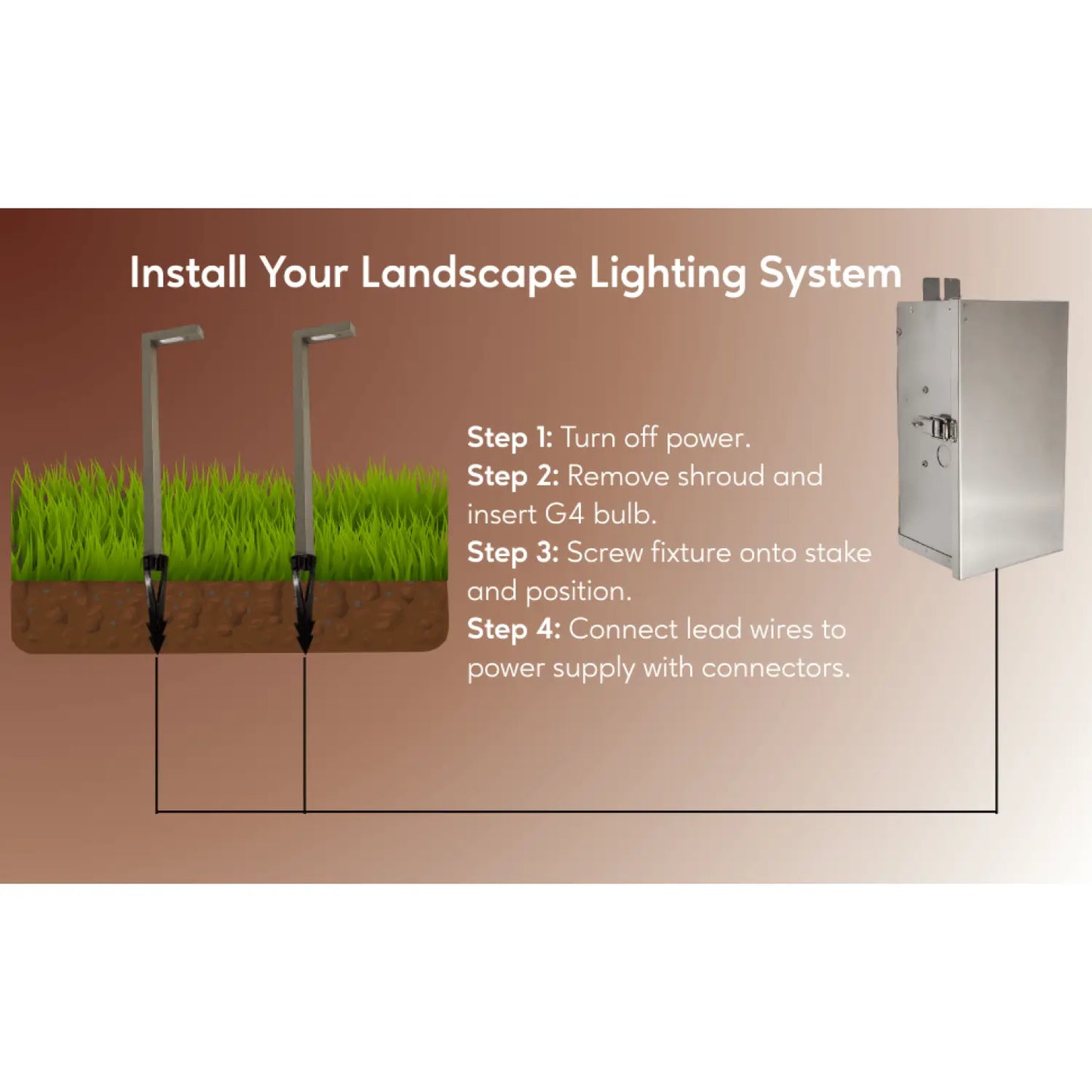 12V Brass Waterproof Walkway Lights - LED & Halogen | G4 Bulb Not Included - Path Light Fixture