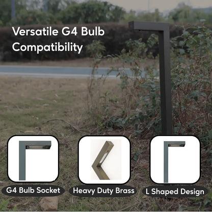 12V Brass Waterproof Walkway Lights - LED & Halogen | G4 Bulb Not Included - Path Light Fixture