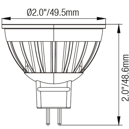 12V MR16 Bulb LED 7W – Waterproof 50W Halogen Replacement - MR16 Light Bulb