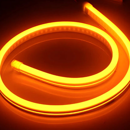 12V Silicone Low Voltage LED Strip Light – Flexible Neon Lighting - Yellow / 1m - Strip and Rope Light