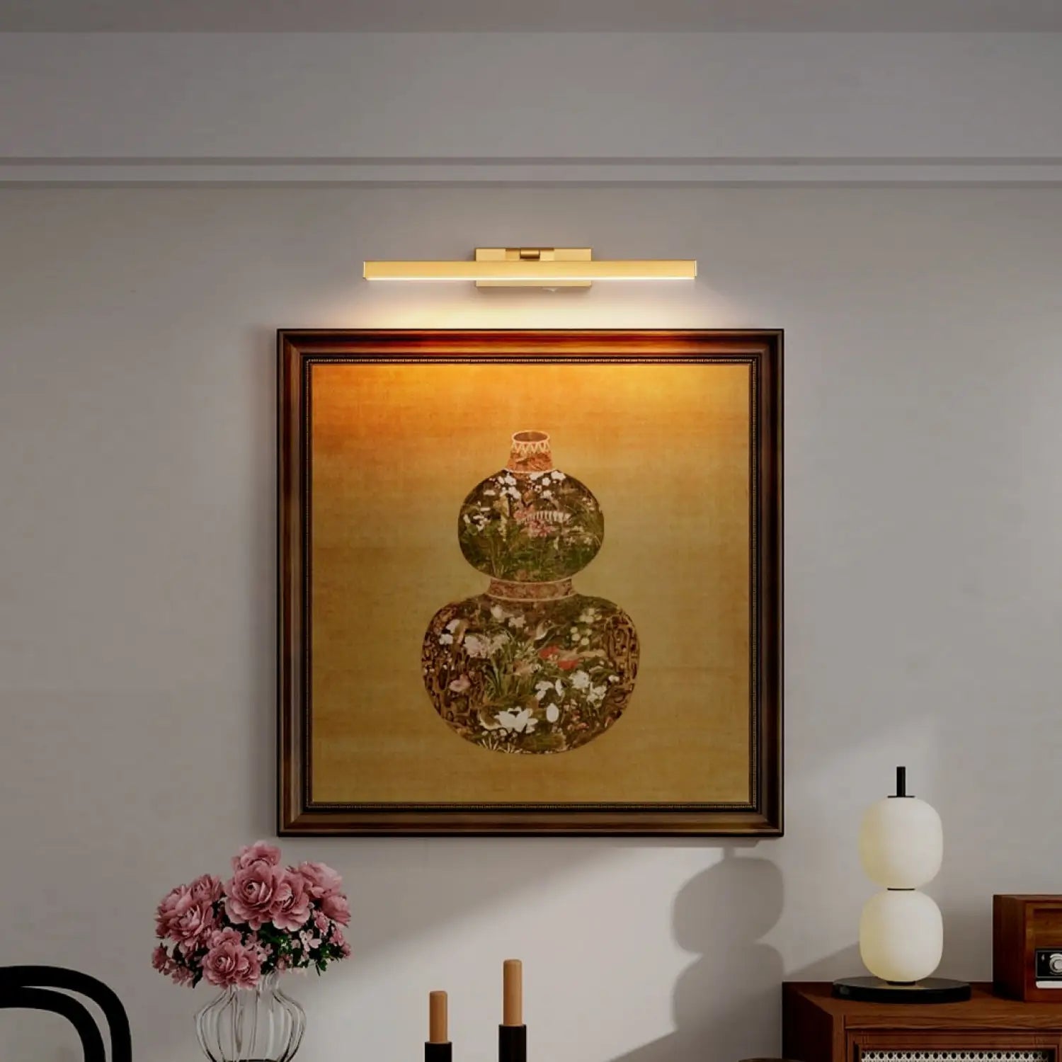 16 inch golden rechargeable vanity lights led fixture indoor wall