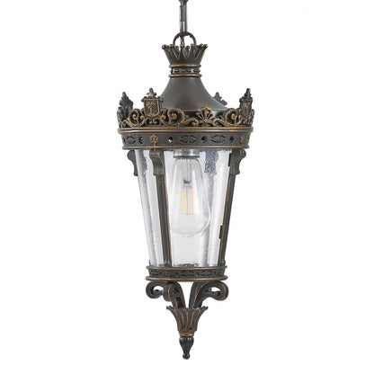 18’’ Height Antique Crown Hanging Lantern with Waterproof for Indoor & Outdoor - Hanging Light