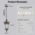 18’’ Height Antique Crown Hanging Lantern with Waterproof for Indoor & Outdoor - Hanging Light