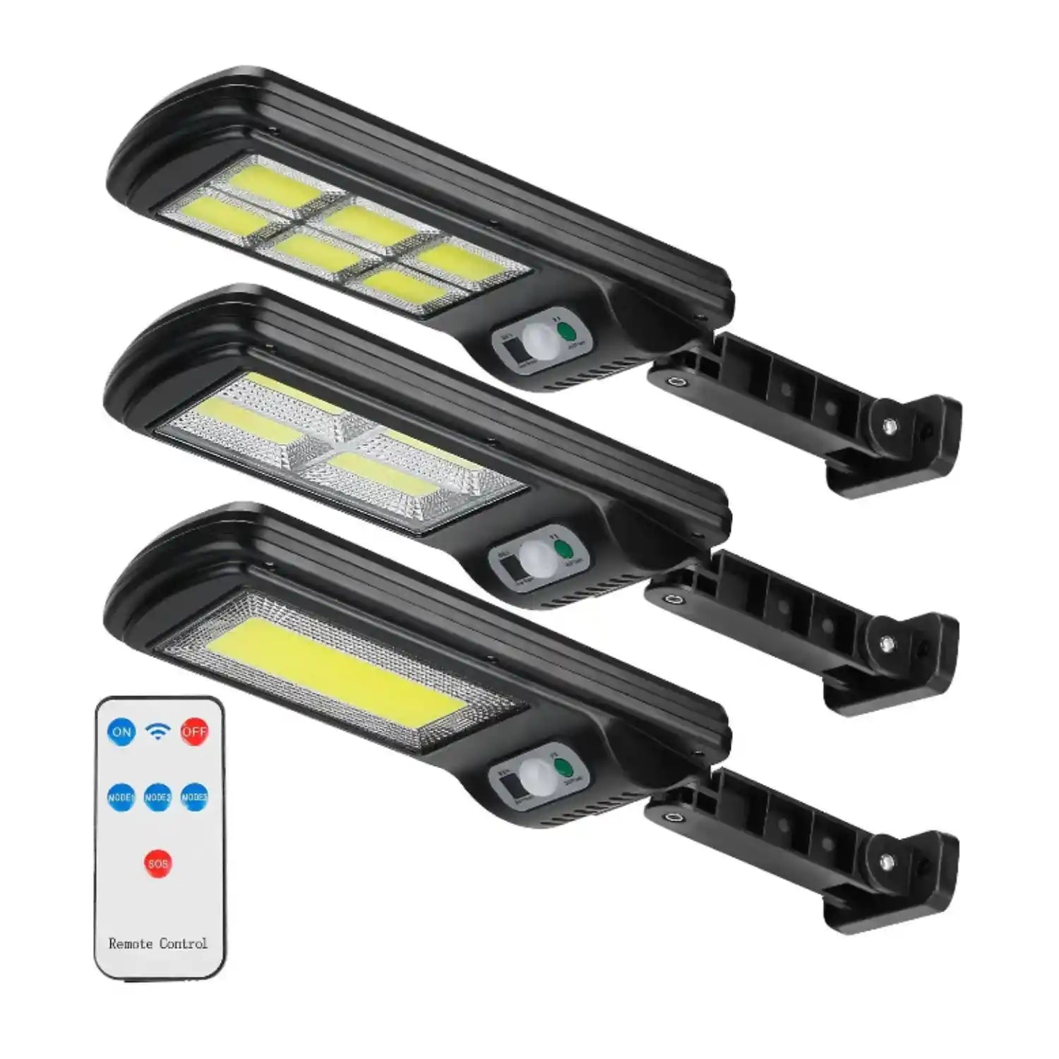 1Pc 450W 300W 200W Solar Powered Motion Sensor Wall Lights Outdoor IP65 Waterproof 3 Modes With Remote Control