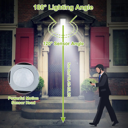 1Pc 450W 300W 200W Solar Powered Motion Sensor Wall Lights Outdoor IP65 Waterproof 3 Modes With Remote Control